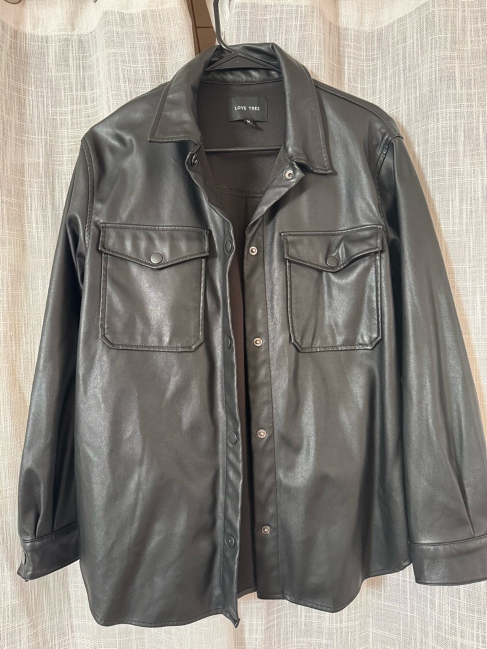 Love Tree Black Faux Leather Jacket